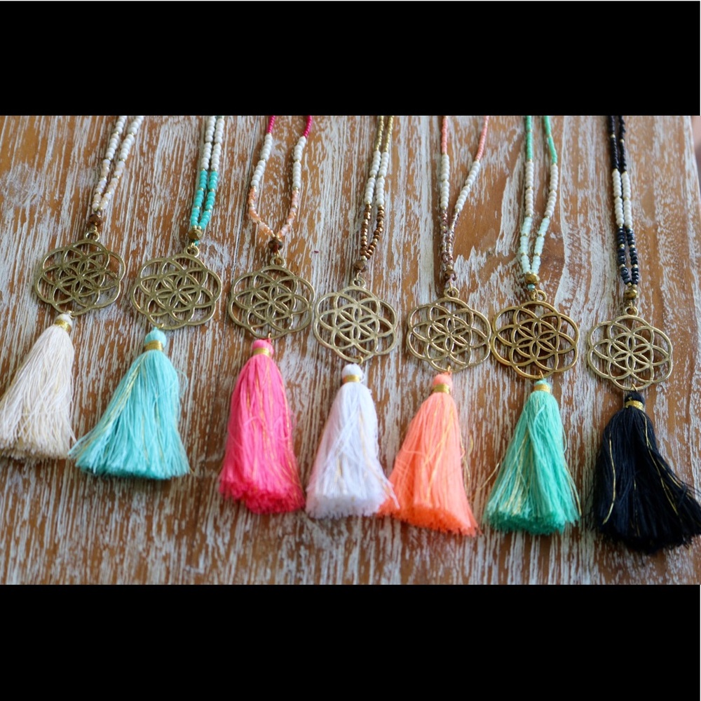 Seed of life tassel necklace